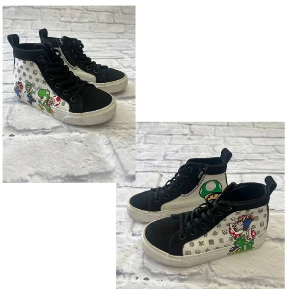 Mario Kart Boys’ High Top Sneakers,‎ Sizes 12 - Picture 14 of 17